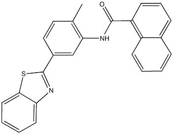 N-[5-(1,3-benzothiazol-2-yl)-2-methylphenyl]-1-naphthamide,331971-64-3,结构式