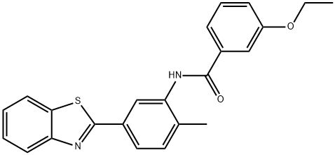 N-[5-(1,3-benzothiazol-2-yl)-2-methylphenyl]-3-ethoxybenzamide 化学構造式