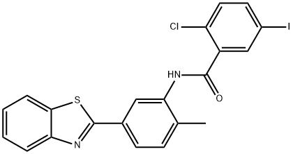 N-[5-(1,3-benzothiazol-2-yl)-2-methylphenyl]-2-chloro-5-iodobenzamide Struktur