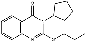 3-cyclopentyl-2-(propylsulfanyl)-4(3H)-quinazolinone,331971-90-5,结构式