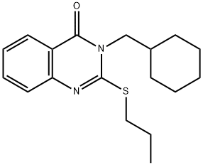 3-(cyclohexylmethyl)-2-(propylsulfanyl)-4(3H)-quinazolinone 结构式