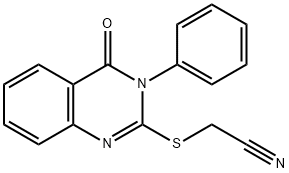 [(4-oxo-3-phenyl-3,4-dihydro-2-quinazolinyl)sulfanyl]acetonitrile Structure