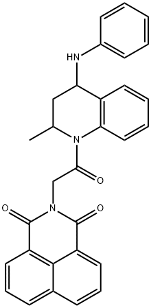 2-[2-(2-methyl-4-(phenylamino)-3,4-dihydroquinolin-1(2H)-yl)-2-oxoethyl]-1H-benzo[de]isoquinoline-1,3(2H)-dione Structure