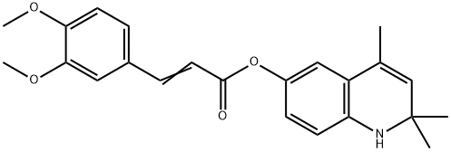 2,2,4-trimethyl-1,2-dihydro-6-quinolinyl 3-(3,4-dimethoxyphenyl)acrylate Struktur