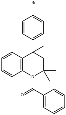 1-benzoyl-4-(4-bromophenyl)-2,2,4-trimethyl-1,2,3,4-tetrahydroquinoline Structure