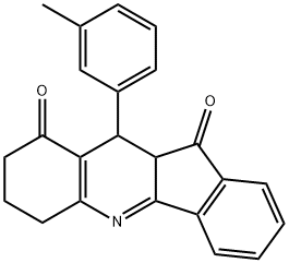 10-(3-methylphenyl)-7,8,10,10a-tetrahydro-6H-indeno[1,2-b]quinoline-9,11-dione 化学構造式