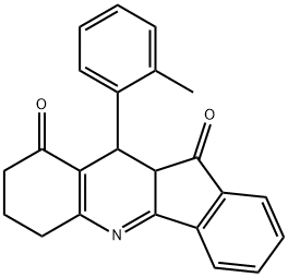 10-(2-methylphenyl)-7,8,10,10a-tetrahydro-6H-indeno[1,2-b]quinoline-9,11-dione Struktur