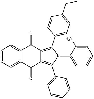 2-(2-aminophenyl)-1-(4-ethylphenyl)-3-phenyl-2H-benzo[f]isoindole-4,9-dione Structure