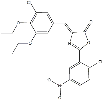 4-(3-chloro-4,5-diethoxybenzylidene)-2-{2-chloro-5-nitrophenyl}-1,3-oxazol-5(4H)-one,331974-73-3,结构式