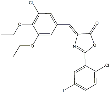 331974-74-4 4-(3-chloro-4,5-diethoxybenzylidene)-2-(2-chloro-5-iodophenyl)-1,3-oxazol-5(4H)-one