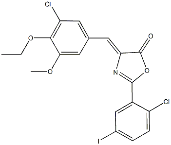 331974-75-5 4-(3-chloro-4-ethoxy-5-methoxybenzylidene)-2-(2-chloro-5-iodophenyl)-1,3-oxazol-5(4H)-one