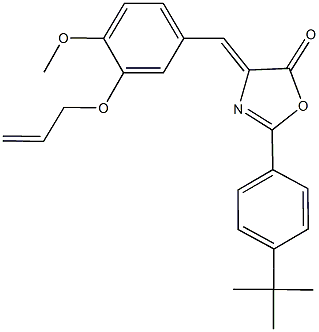 4-[3-(allyloxy)-4-methoxybenzylidene]-2-(4-tert-butylphenyl)-1,3-oxazol-5(4H)-one Struktur