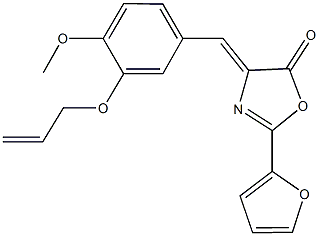 4-[3-(allyloxy)-4-methoxybenzylidene]-2-(2-furyl)-1,3-oxazol-5(4H)-one 结构式