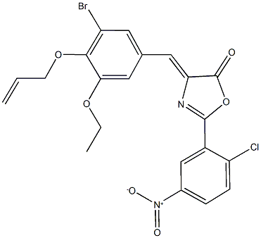 331975-04-3 4-[4-(allyloxy)-3-bromo-5-ethoxybenzylidene]-2-{2-chloro-5-nitrophenyl}-1,3-oxazol-5(4H)-one