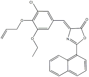 4-[4-(allyloxy)-3-chloro-5-ethoxybenzylidene]-2-(1-naphthyl)-1,3-oxazol-5(4H)-one Structure