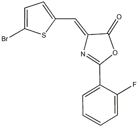 4-[(5-bromo-2-thienyl)methylene]-2-(2-fluorophenyl)-1,3-oxazol-5(4H)-one,331975-50-9,结构式