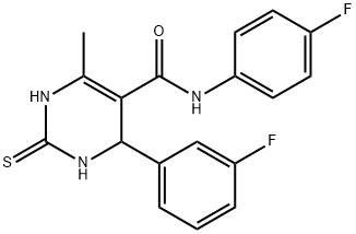 4-(3-fluorophenyl)-N-(4-fluorophenyl)-6-methyl-2-thioxo-1,2,3,4-tetrahydro-5-pyrimidinecarboxamide|