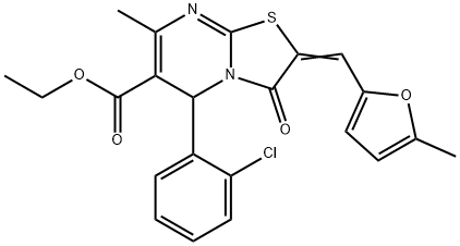 ethyl 5-(2-chlorophenyl)-7-methyl-2-[(5-methyl-2-furyl)methylene]-3-oxo-2,3-dihydro-5H-[1,3]thiazolo[3,2-a]pyrimidine-6-carboxylate|