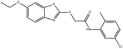 N-(5-chloro-2-methylphenyl)-2-[(6-ethoxy-1,3-benzothiazol-2-yl)sulfanyl]acetamide Structure