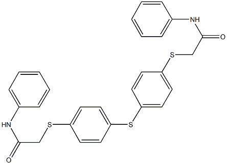 2-{[4-({4-[(2-anilino-2-oxoethyl)sulfanyl]phenyl}sulfanyl)phenyl]sulfanyl}-N-phenylacetamide Struktur