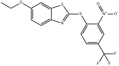 6-ethoxy-2-{[2-nitro-4-(trifluoromethyl)phenyl]sulfanyl}-1,3-benzothiazole Structure
