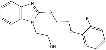 2-(2-{[2-(2-fluorophenoxy)ethyl]sulfanyl}-1H-benzimidazol-1-yl)ethanol,331983-38-1,结构式