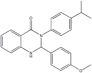 3-(4-isopropylphenyl)-2-(4-methoxyphenyl)-2,3-dihydro-4(1H)-quinazolinone,331986-29-9,结构式