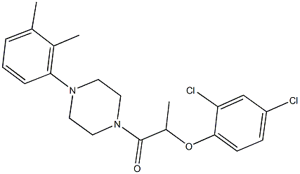 1-[2-(2,4-dichlorophenoxy)propanoyl]-4-(2,3-dimethylphenyl)piperazine Struktur