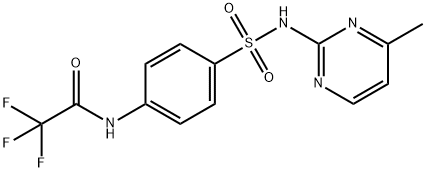 2,2,2-trifluoro-N-(4-{[(4-methyl-2-pyrimidinyl)amino]sulfonyl}phenyl)acetamide 结构式