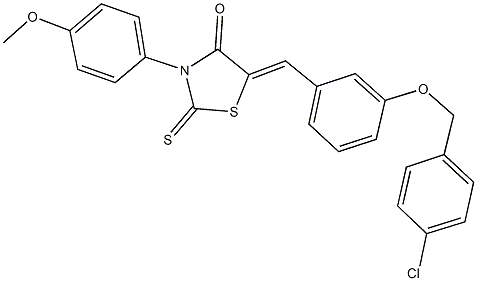 5-{3-[(4-chlorobenzyl)oxy]benzylidene}-3-(4-methoxyphenyl)-2-thioxo-1,3-thiazolidin-4-one|