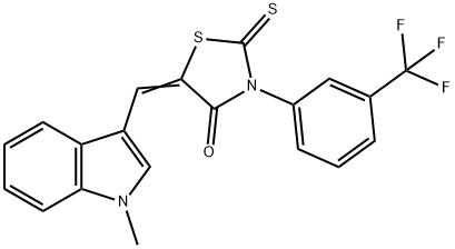 5-[(1-methyl-1H-indol-3-yl)methylene]-2-thioxo-3-[3-(trifluoromethyl)phenyl]-1,3-thiazolidin-4-one|