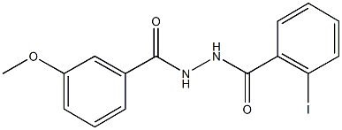 N'-(2-iodobenzoyl)-3-methoxybenzohydrazide 化学構造式
