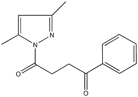 4-(3,5-dimethyl-1H-pyrazol-1-yl)-4-oxo-1-phenyl-1-butanone 化学構造式