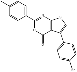 5-(4-bromophenyl)-2-(4-methylphenyl)-4H-thieno[2,3-d][1,3]oxazin-4-one Structure