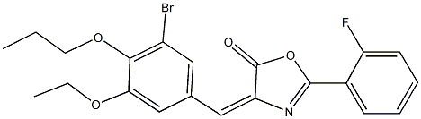 4-(3-bromo-5-ethoxy-4-propoxybenzylidene)-2-(2-fluorophenyl)-1,3-oxazol-5(4H)-one,332017-80-8,结构式