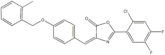 332017-97-7 2-(2-chloro-4,5-difluorophenyl)-4-{4-[(2-methylbenzyl)oxy]benzylidene}-1,3-oxazol-5(4H)-one