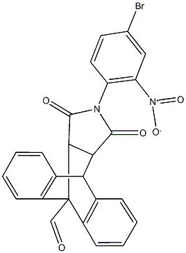 17-{4-bromo-2-[hydroxy(oxido)amino]phenyl}-16,18-dioxo-17-azapentacyclo[6.6.5.0~2,7~.0~9,14~.0~15,19~]nonadeca-2,4,6,9,11,13-hexaene-1-carbaldehyde Structure