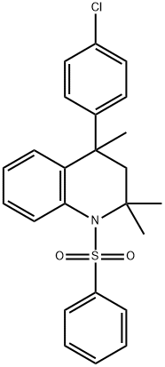 4-(4-chlorophenyl)-2,2,4-trimethyl-1-(phenylsulfonyl)-1,2,3,4-tetrahydroquinoline Structure