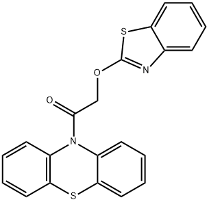 10-[(1,3-benzothiazol-2-yloxy)acetyl]-10H-phenothiazine 结构式