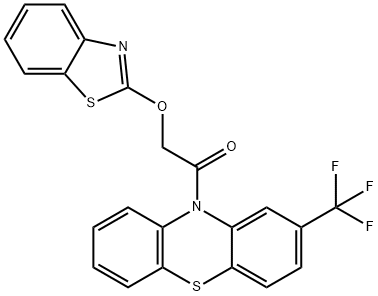 1,3-benzothiazol-2-yl 2-oxo-2-[2-(trifluoromethyl)-10H-phenothiazin-10-yl]ethyl ether Structure