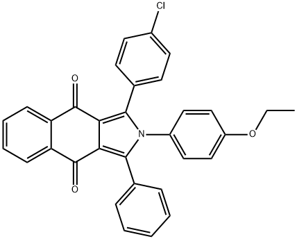 1-(4-chlorophenyl)-2-(4-ethoxyphenyl)-3-phenyl-2H-benzo[f]isoindole-4,9-dione Structure