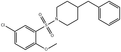 2-[(4-benzyl-1-piperidinyl)sulfonyl]-4-chlorophenyl methyl ether Structure