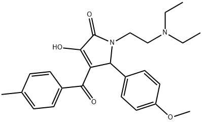 1-[2-(diethylamino)ethyl]-3-hydroxy-5-[4-(methyloxy)phenyl]-4-[(4-methylphenyl)carbonyl]-1,5-dihydro-2H-pyrrol-2-one Structure