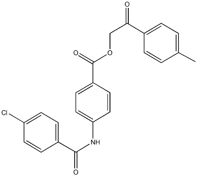 332023-28-6 2-(4-methylphenyl)-2-oxoethyl 4-[(4-chlorobenzoyl)amino]benzoate