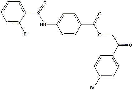 2-(4-bromophenyl)-2-oxoethyl 4-[(2-bromobenzoyl)amino]benzoate Structure