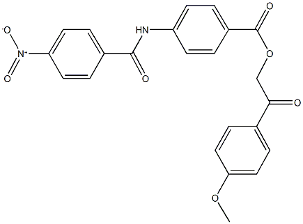 2-(4-methoxyphenyl)-2-oxoethyl 4-({4-nitrobenzoyl}amino)benzoate Structure