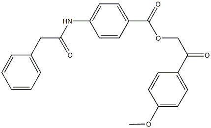2-(4-methoxyphenyl)-2-oxoethyl 4-[(phenylacetyl)amino]benzoate Struktur