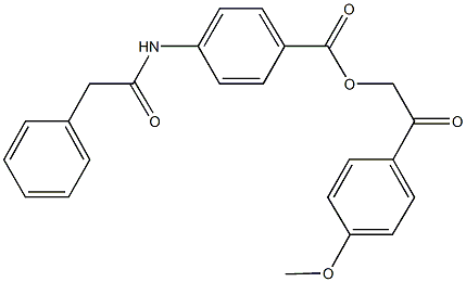 2-(4-methoxyphenyl)-2-oxoethyl 4-[(phenylacetyl)amino]benzoate 结构式