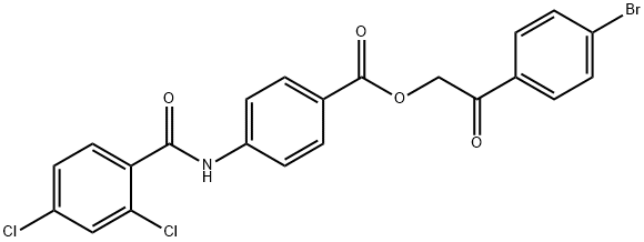 2-(4-bromophenyl)-2-oxoethyl 4-[(2,4-dichlorobenzoyl)amino]benzoate Struktur