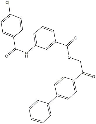 332023-49-1 2-[1,1'-biphenyl]-4-yl-2-oxoethyl 3-[(4-chlorobenzoyl)amino]benzoate